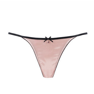 Diamor String tanga kalhotky růžová-černá