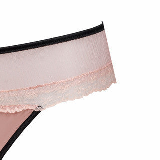 Diamor String tanga kalhotky růžová-černá Deteil 1