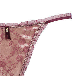 Diamor Ouvert String tanga kalhotky otevřené vínová Deteil 2
