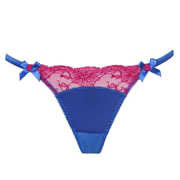 L'Agent by Agent Provocateur Tanga Marisella chrpově modrá fuchsiová