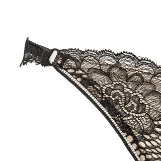 Coco Cavaliere Phoenix String tanga Kalhotky černá Deteil 2