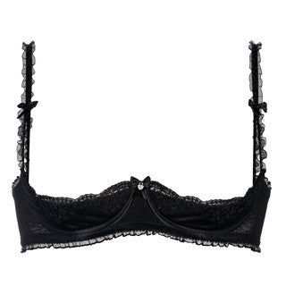 Otevřená podprsenka Faye - svatební kolekce černá