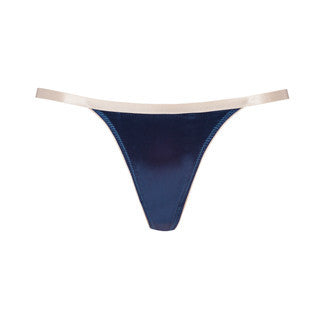 Sexy String Tanga Kalhotky petrolejová-pudrová