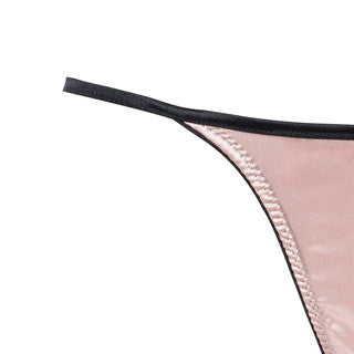 Diamor String tanga kalhotky růžová-černá Deteil 2