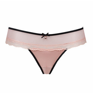 String tanga kalhotky růžová-černá