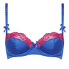 L'Agent by Agent Provocateur Krajková saténová podprsenka Marisella chrpová modř - fuchsiová