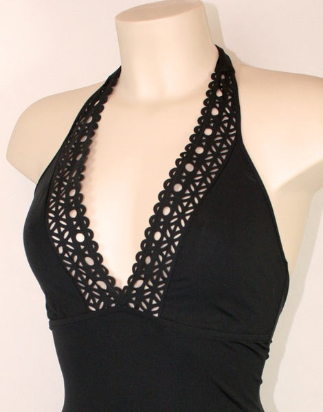 Plavky vcelku Ajourage Couture černé