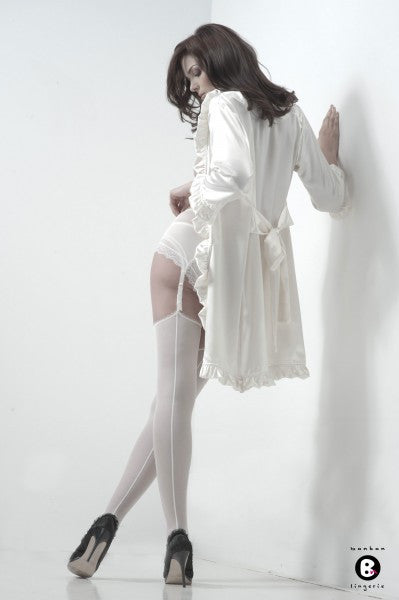 BnBon Kimono barva slonovinová bílá Model back
